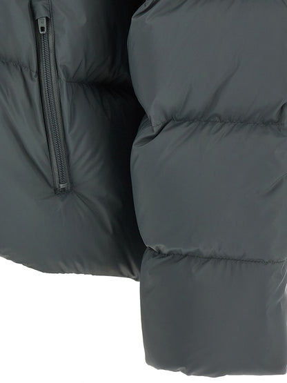Balenciaga Icon Men's Quilted Down Nylon Puffer Jacket - Gray