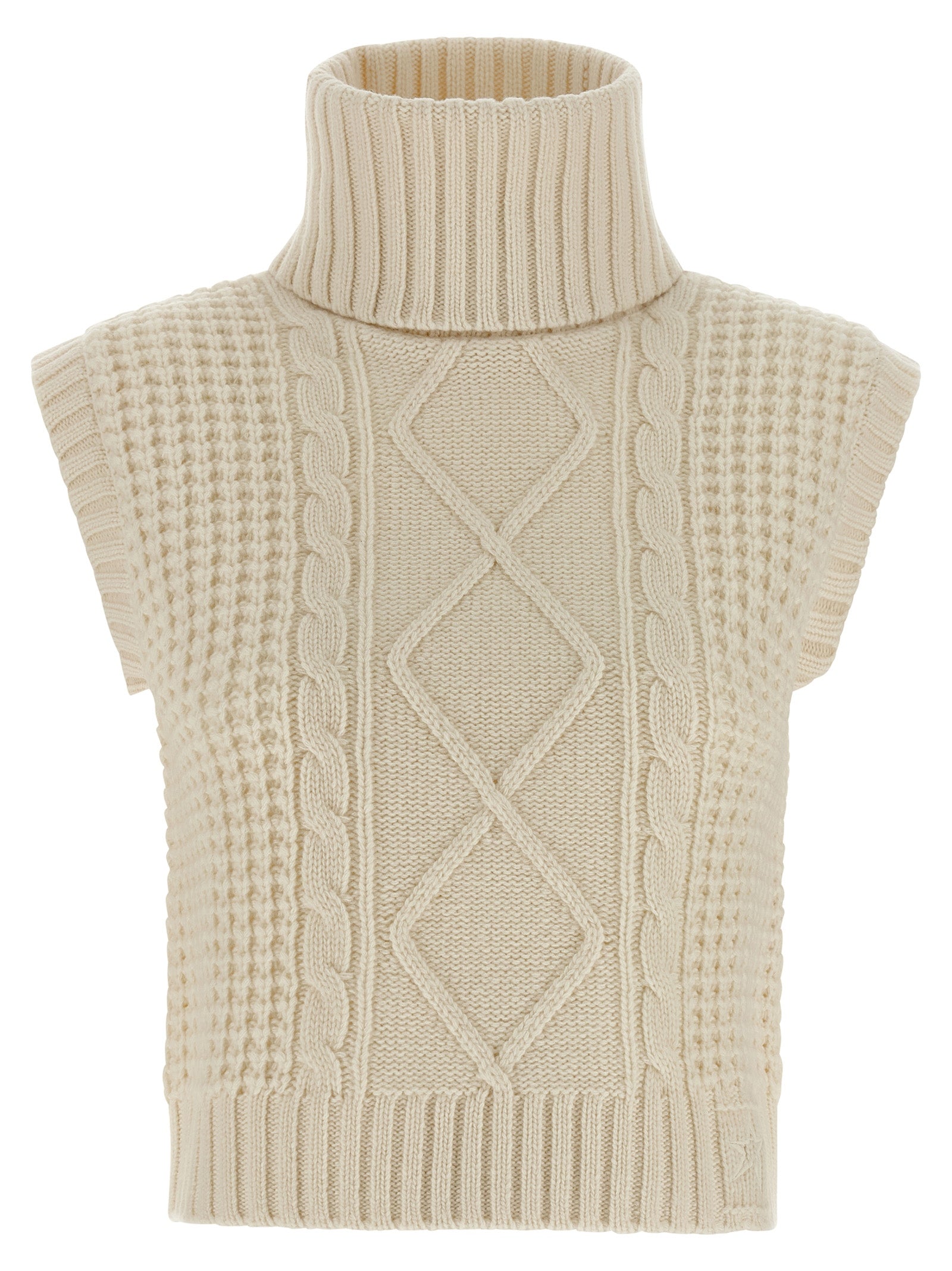 Hooded Vest by PERFECT MOMENT for women in merino wool white features an on trend silhouette, showcasing a sophisticated hooded high-neck neckline and premium hooded for a truly on trend finish.
