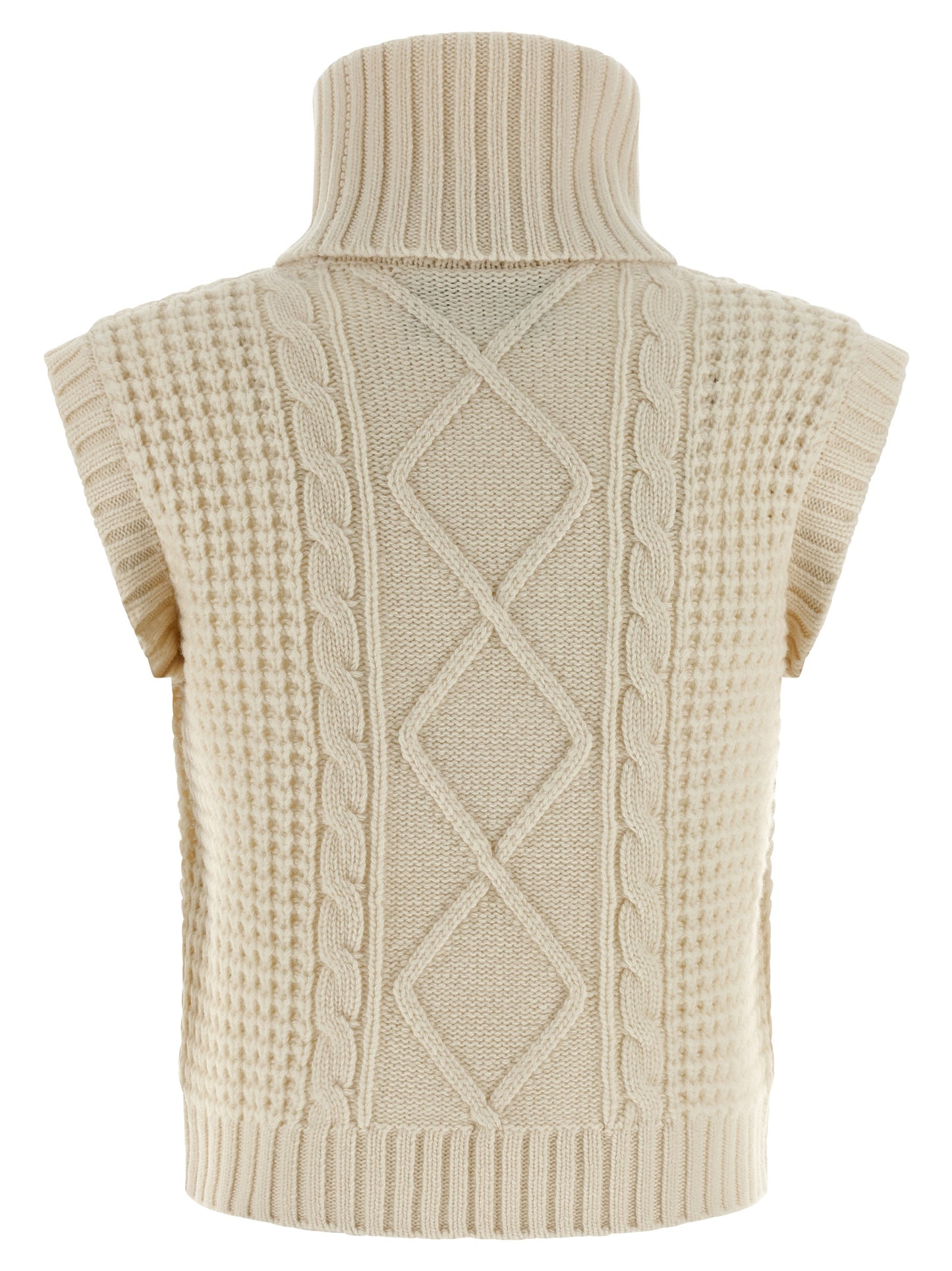 Hooded Vest by PERFECT MOMENT for women in merino wool white features an contemporary silhouette, showcasing refined hooded and a contemporary hooded high-neck neckline for a sophisticated layered look.