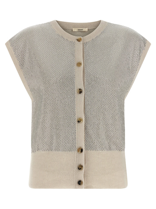 Vest by Haikure for women in virgin wool beige features a chic silhouette, expertly detailed with a refined crew neckline and premium for a truly chic look.