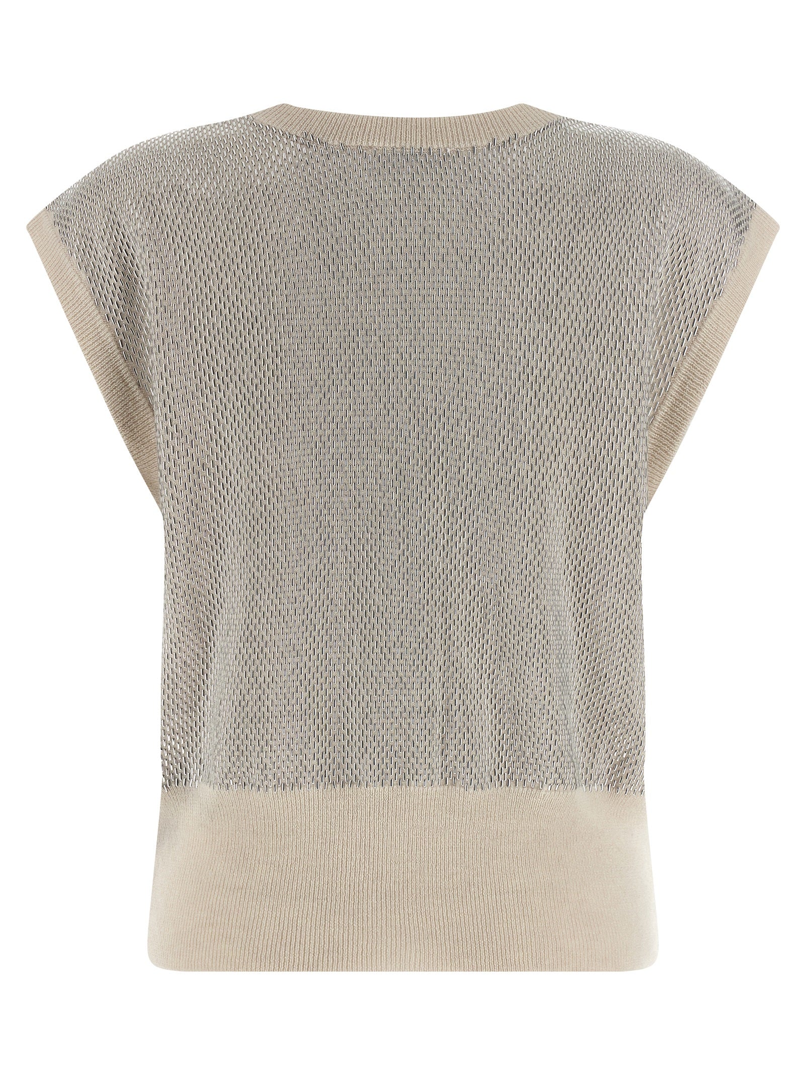 Vest by Haikure for women in virgin wool beige showcases a utilitarian silhouette, artfully incorporating and a utilitarian crew neckline for a truly utilitarian finish.