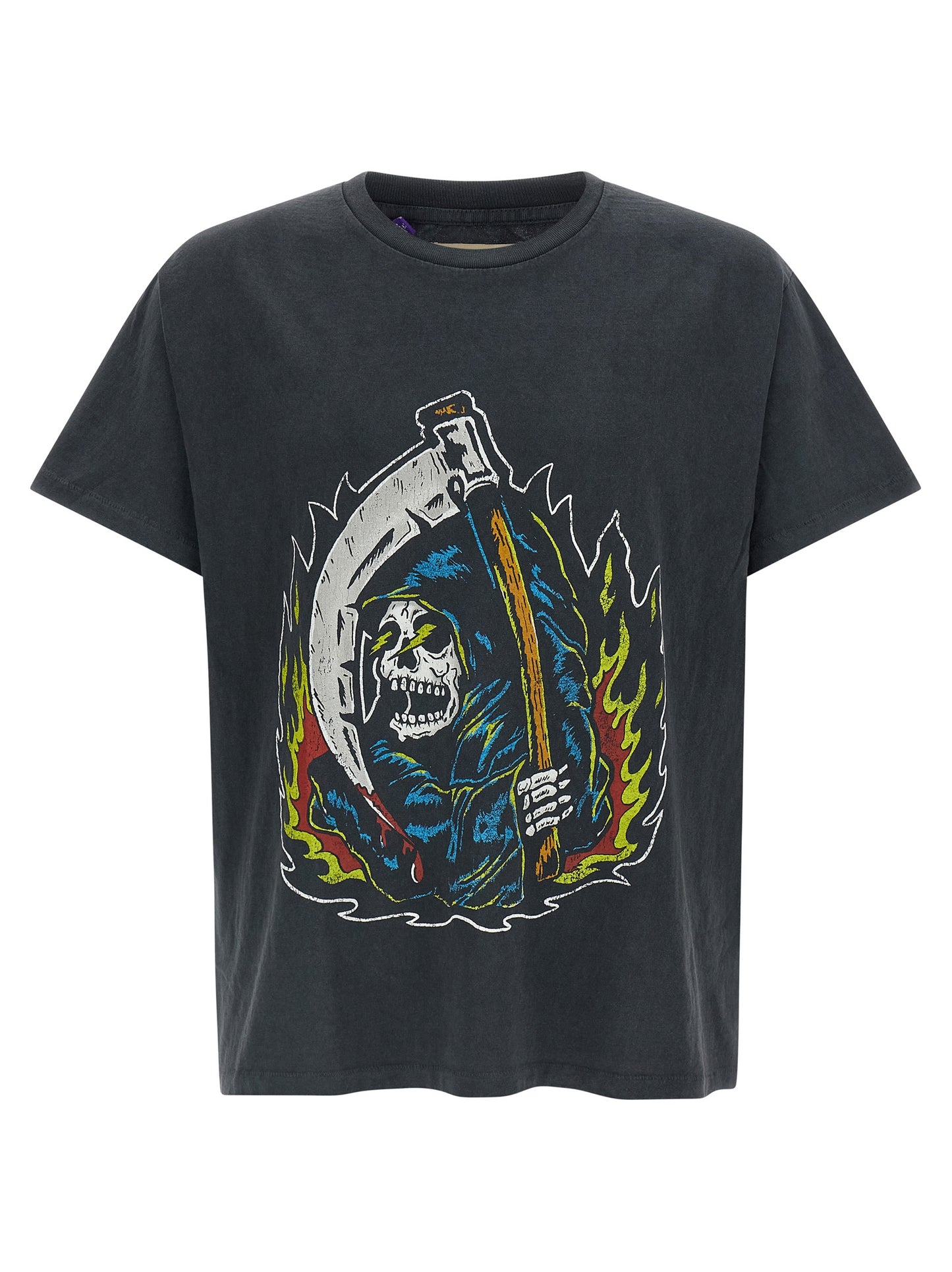 T-Shirt by GALLERY DEPT. for men in cotton gray & print features a plush silhouette, showcasing a sophisticated crew neckline and short-sleeve for a truly plush finish.