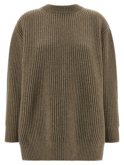 Dress by MM6 Maison Margiela for women in polyester & virgin wool beige, white & signature showcases a striking silhouette, elegantly detailed with a , refined crew neckline, and a striking short mini for a striking finish.