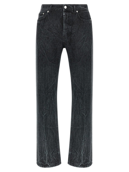 SÉFR Men's Straight Leg Regular Fit Denim Cotton Twill Jeans - Black Signature