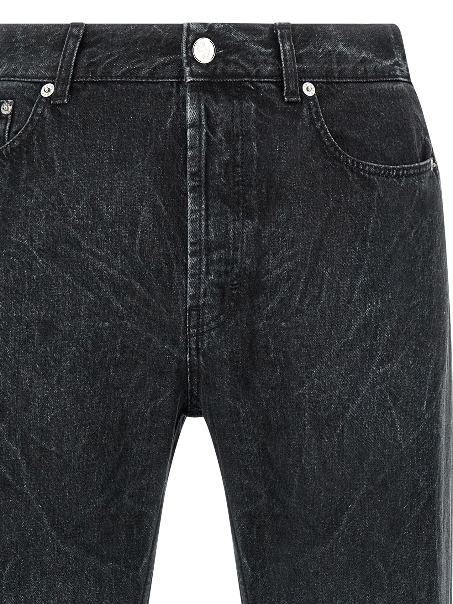 Jeans by SÉFR for men in denim cotton twill black features an sartorial straight-leg & regular-fit and long with a cut for a sartorial finish.