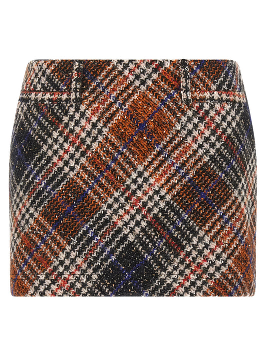 Skirt by Missoni for women in polyamide cotton & alpaca wool multicolor & patterned features an tailored silhouette, artfully capturing the essence of Women's Polyamide Cotton & Alpaca Wool Mini Long Skirt in a sophisticated mini long.
