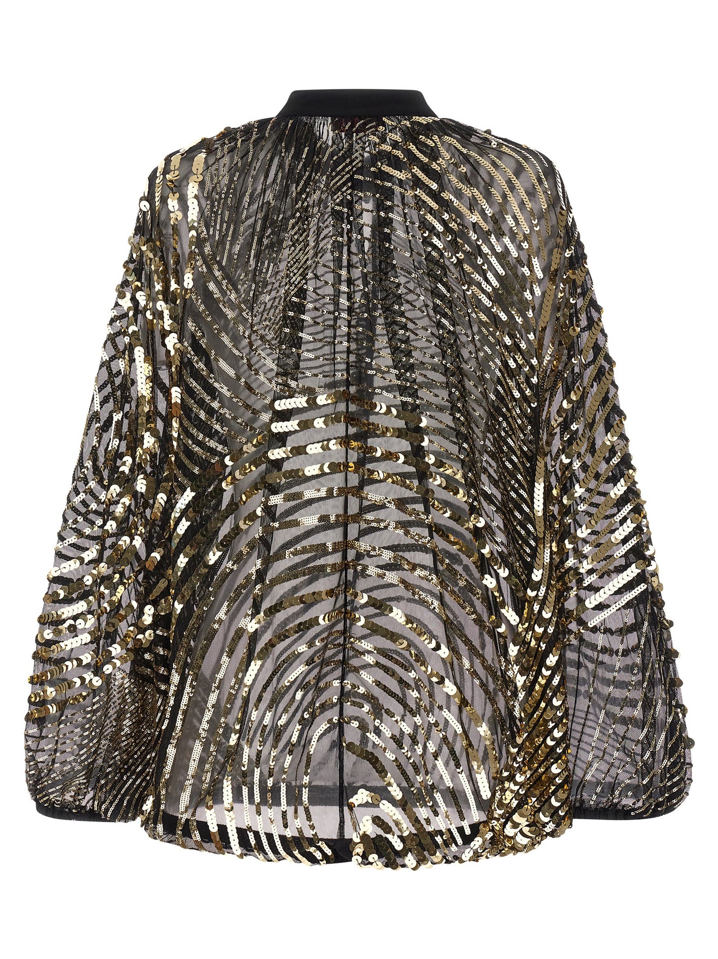 Blouse by Emilio Pucci for women in polyamide sequins black, transparent & patterned features an polished silhouette, showcasing a sophisticated crew neckline and detail for a truly polished finish.