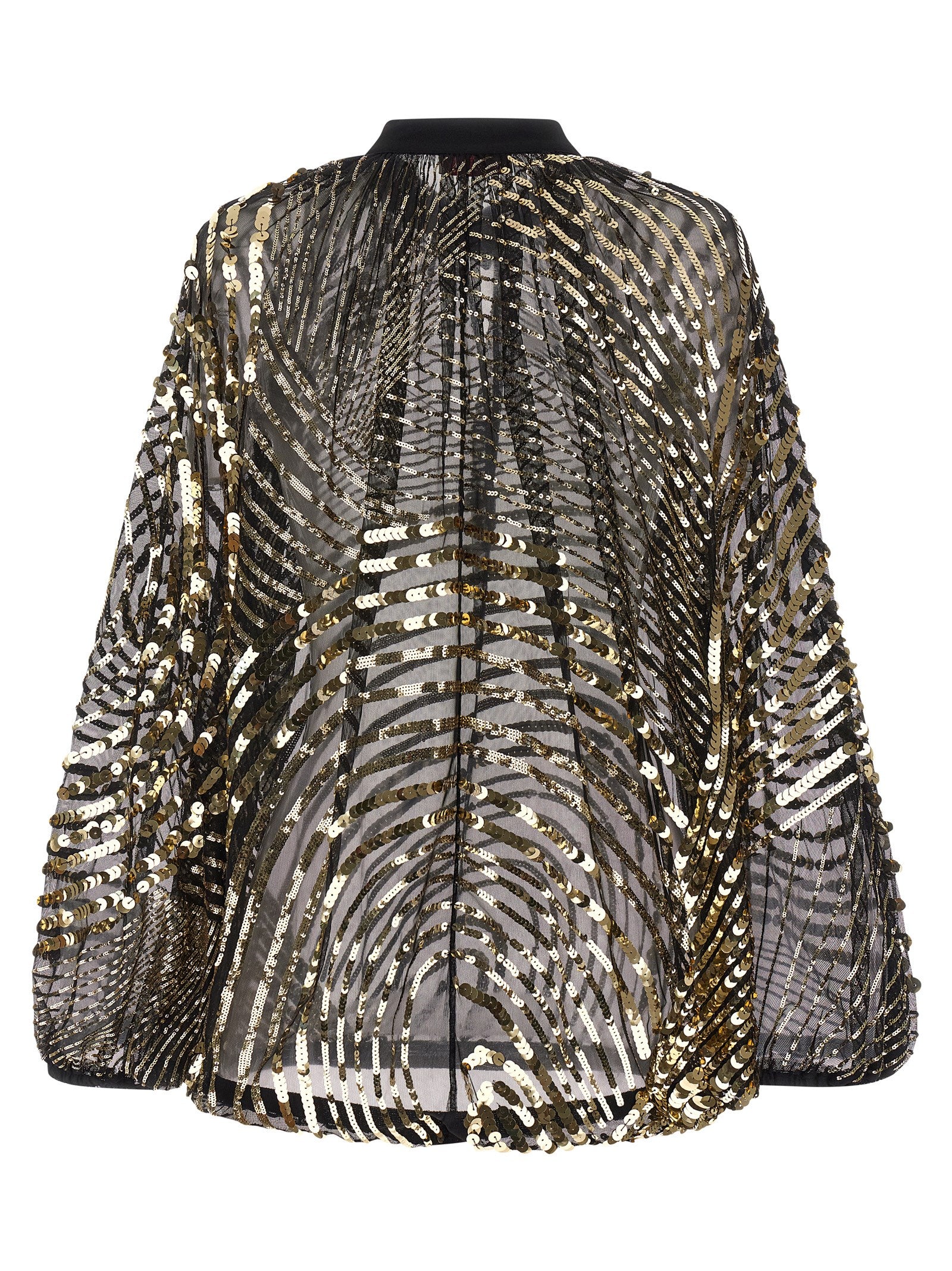 Blouse by Emilio Pucci for women in polyamide sequins black, transparent & patterned features an polished silhouette, showcasing a sophisticated crew neckline and detail for a truly polished finish.