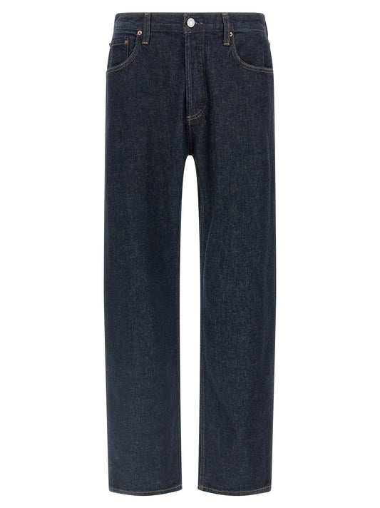 Jeans by Agolde for men in denim cotton blue features an refined tailoring silhouette, showcasing a premium straight-leg & wide with a and long cut for a refined tailoring look.