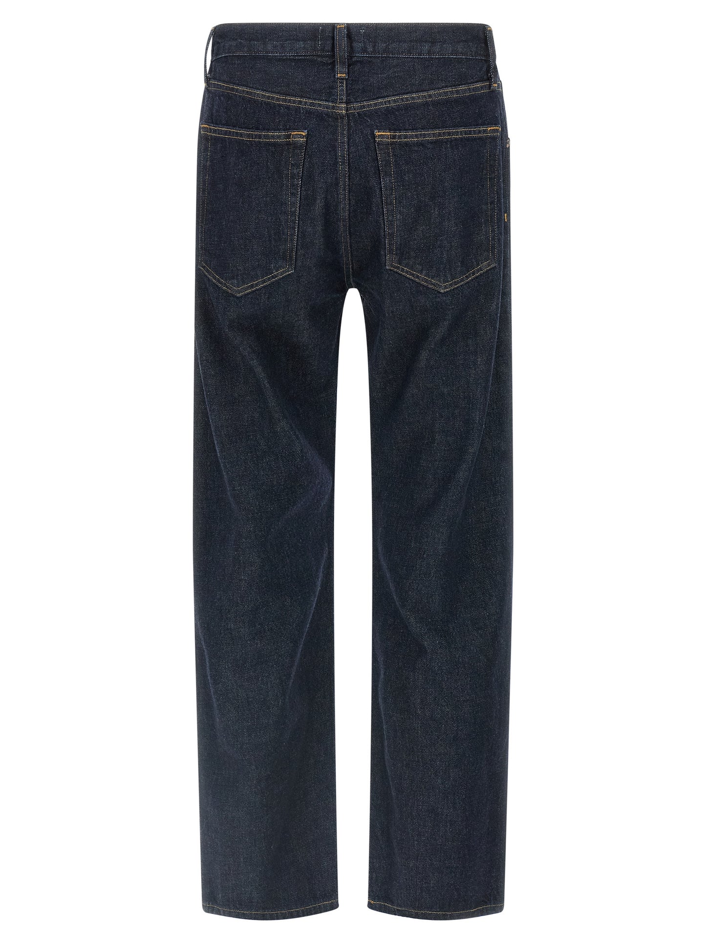 Jeans by Agolde for men in denim cotton blue presents a tailored silhouette, showcasing a tailored straight-leg & wide and long cut with a refined for a truly tailored aesthetic.
