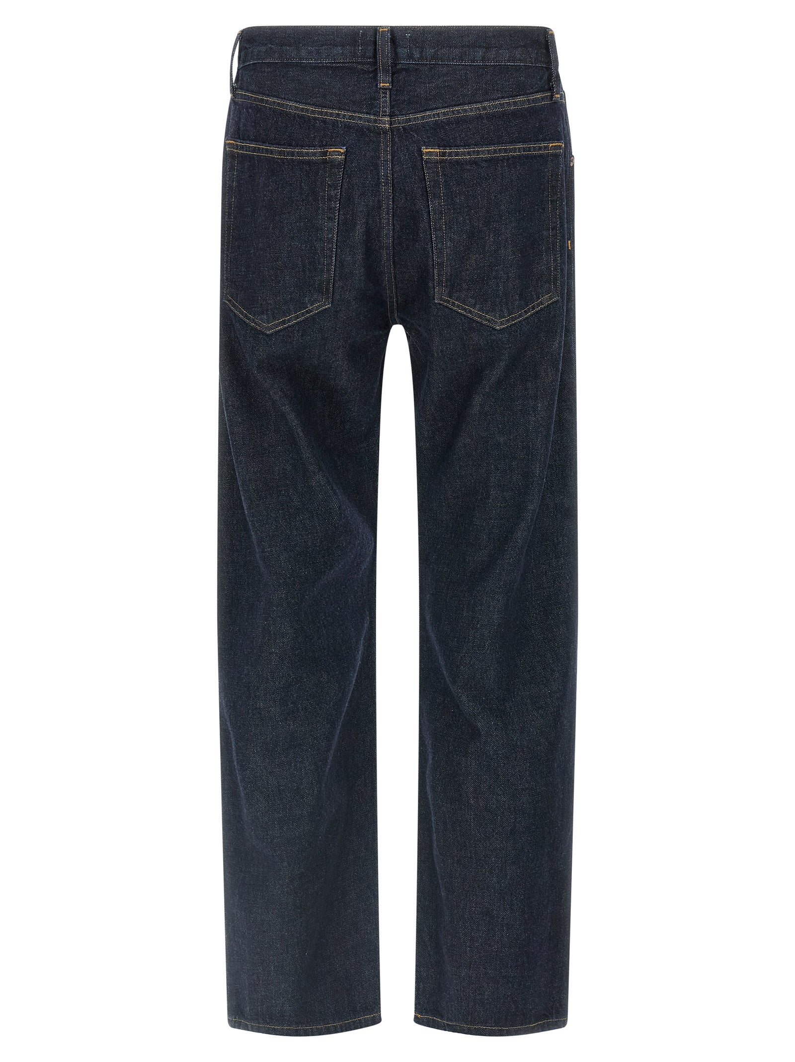 Jeans by Agolde for men in denim cotton blue presents a tailored silhouette, showcasing a tailored straight-leg & wide and long cut with a refined for a truly tailored aesthetic.