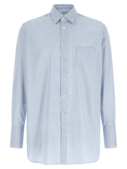 Shirt by Namacheko for men in cotton light-blue & striped features an polished silhouette, showcasing a sophisticated and long-sleeve detail for a truly polished finish.