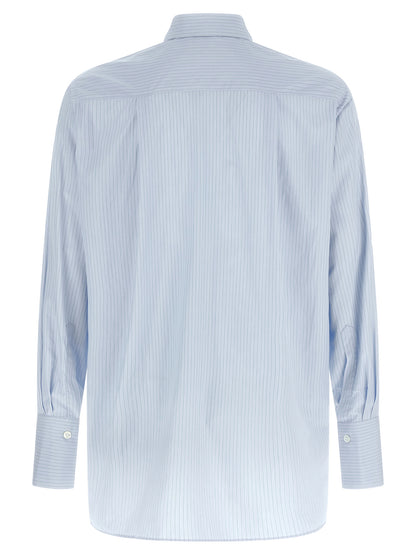 Shirt by Namacheko for men in cotton light-blue & striped showcases a sublime silhouette, artfully detailed with a sublime and for a sophisticated, sublime finish.