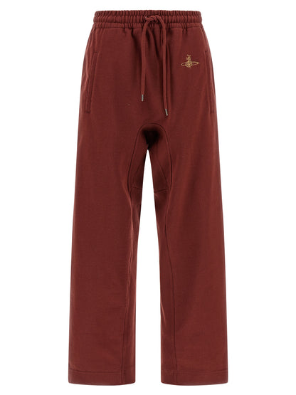 Joggers by Vivienne Westwood for women in cotton multicolor & red features an sophisticated and straight-leg & wide with a precise long, creating a sophisticated and sophisticated silhouette.