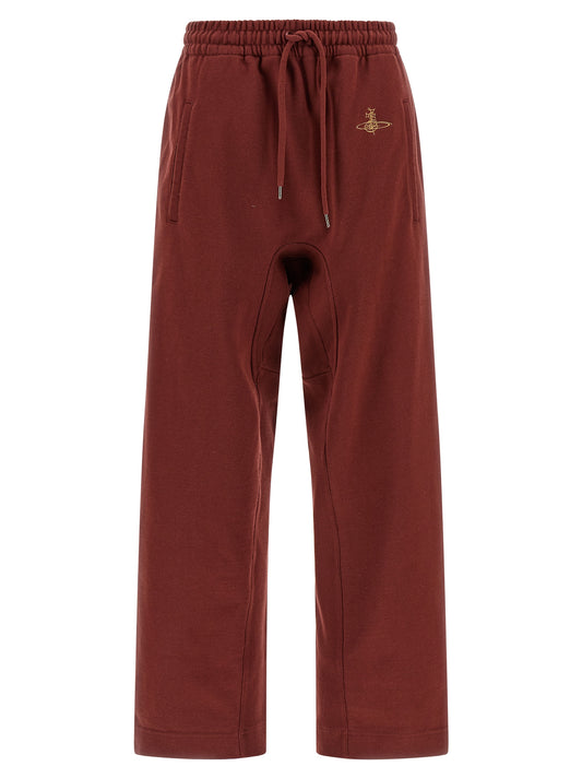 Joggers by Vivienne Westwood for women in cotton multicolor & red features an sophisticated and straight-leg & wide with a precise long, creating a sophisticated and sophisticated silhouette.