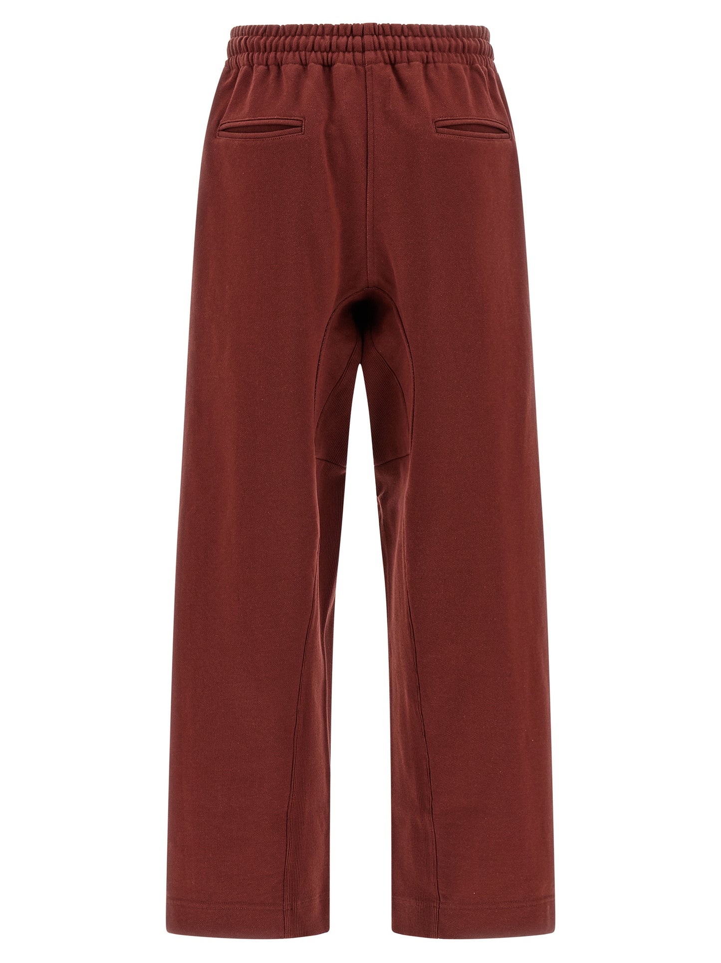 Joggers by Vivienne Westwood for women in cotton multicolor & red presents a tailored silhouette, showcasing a tailored straight-leg & wide and long cut with a refined for a truly tailored aesthetic.