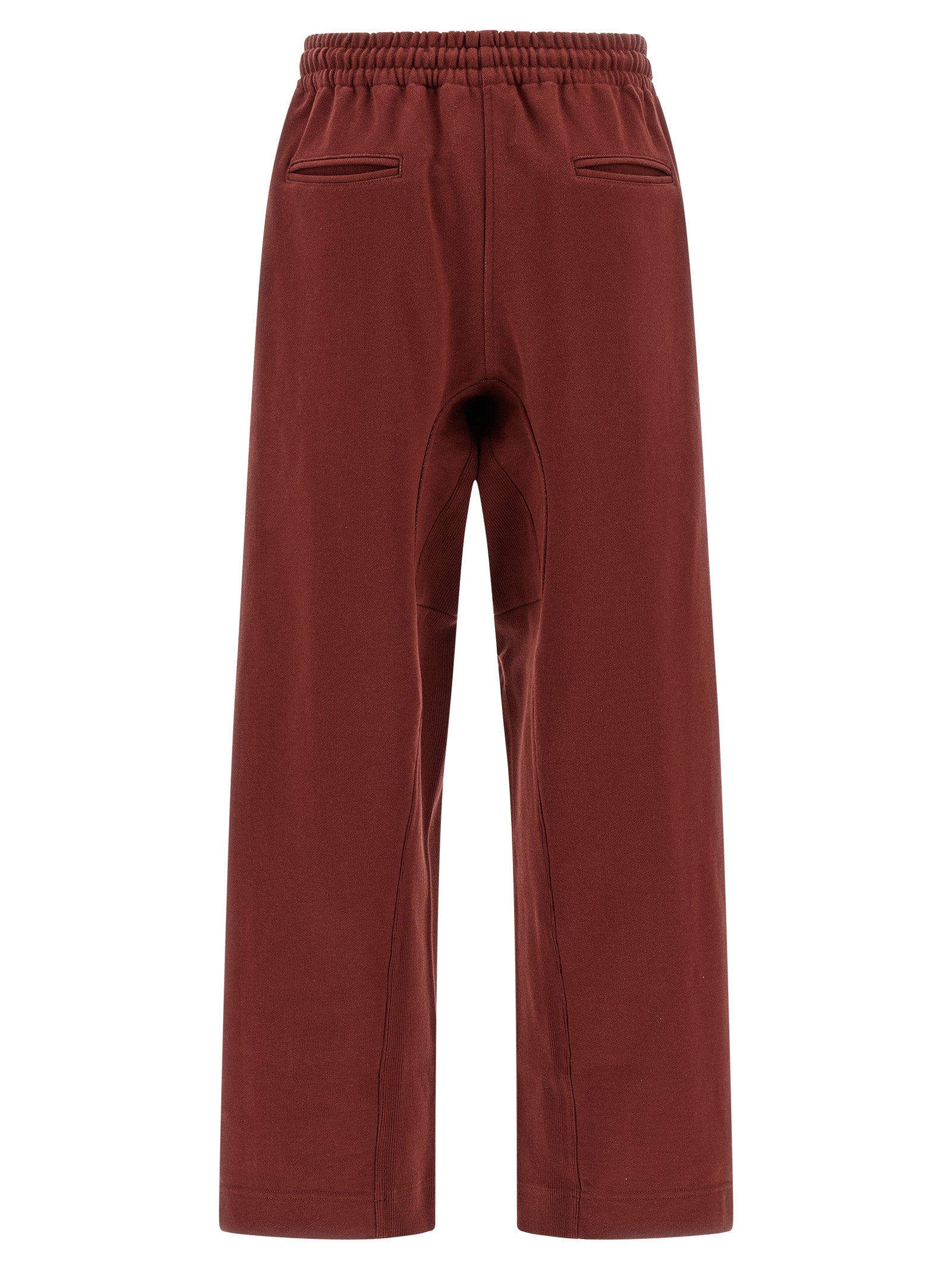 Joggers by Vivienne Westwood for women in cotton multicolor & red presents a tailored silhouette, showcasing a tailored straight-leg & wide and long cut with a refined for a truly tailored aesthetic.