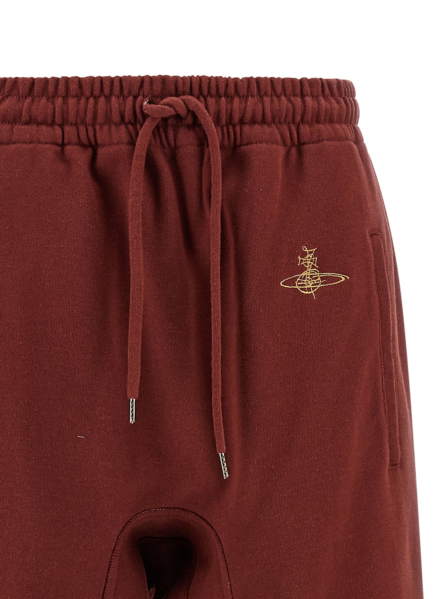 Joggers by Vivienne Westwood for women in cotton multicolor & red features a refined silhouette with a refined straight-leg & wide, defined by a and a refined long for a refined finish.