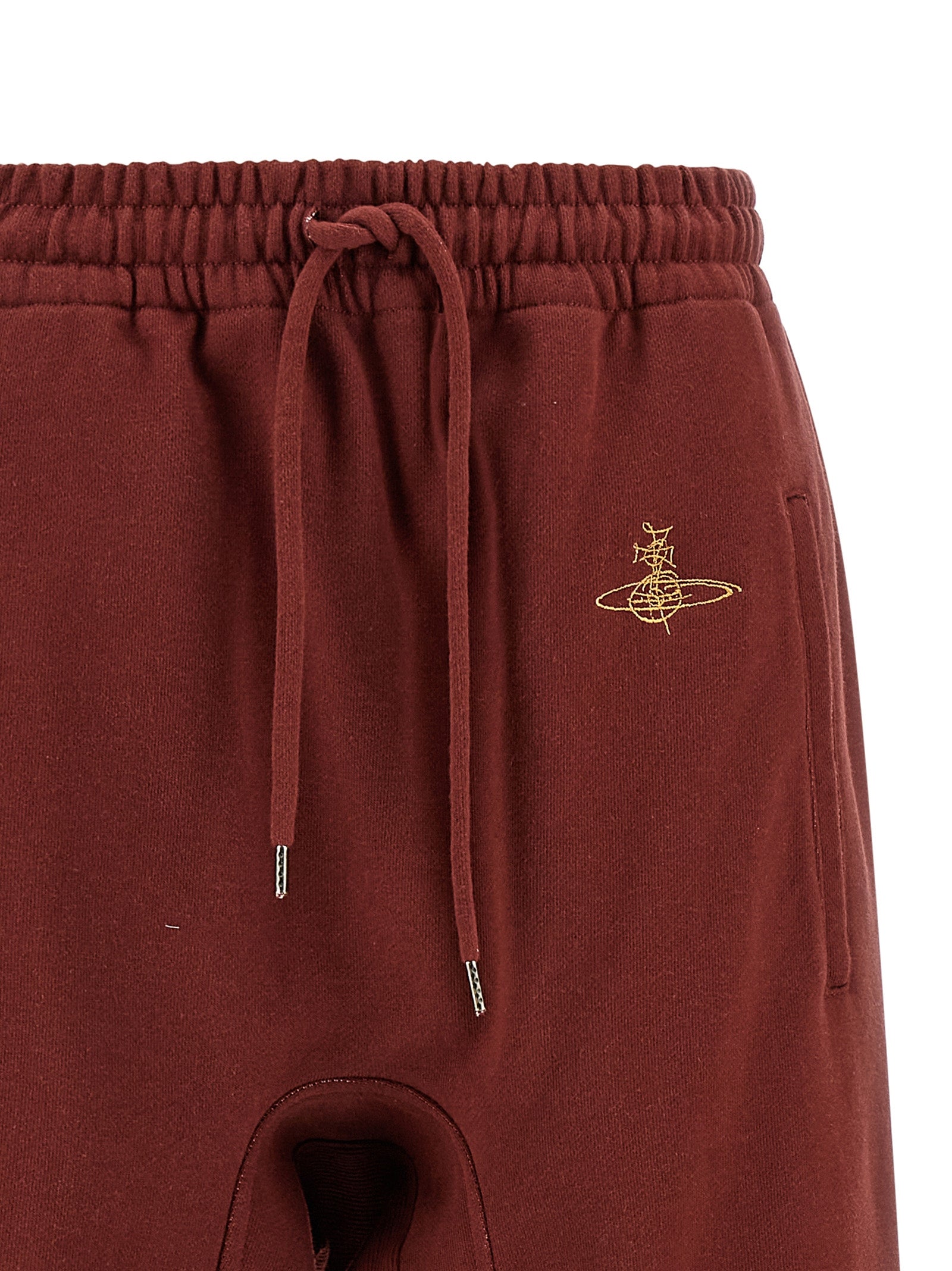 Joggers by Vivienne Westwood for women in cotton multicolor & red features a refined silhouette with a refined straight-leg & wide, defined by a and a refined long for a refined finish.