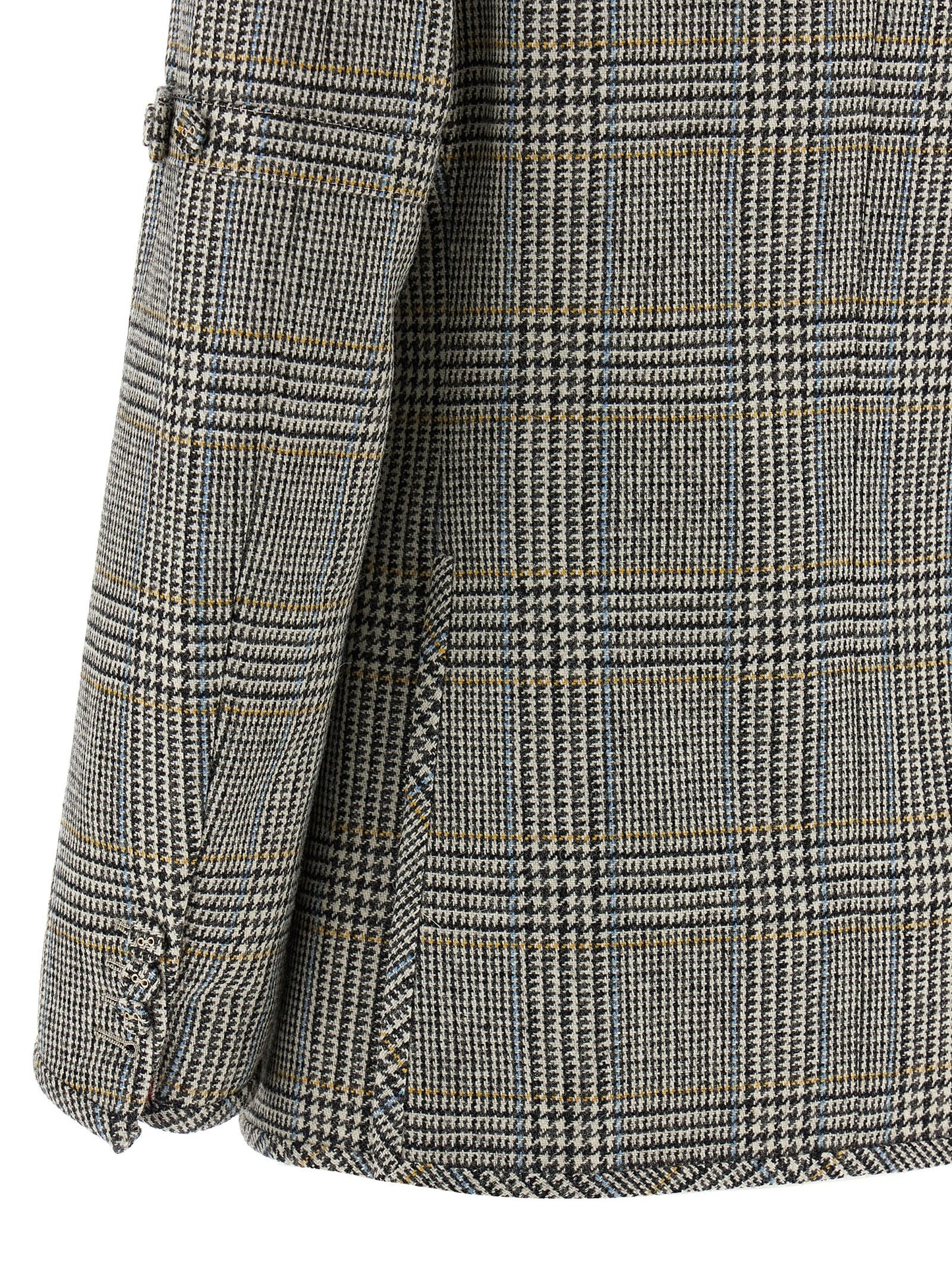 Blazer by Thom Browne for women in cupro wool multicolor & patterned features an crisp silhouette with sophisticated and a crisp for a truly crisp finish.
