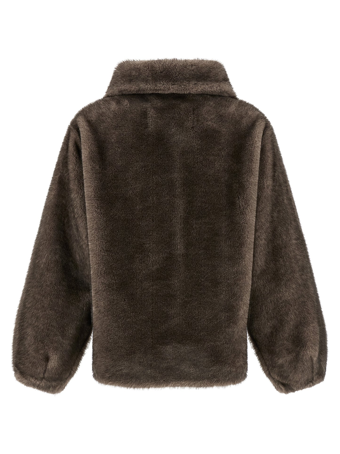 LOU ANDREA Brown Polyamide Full-Length Jacket
