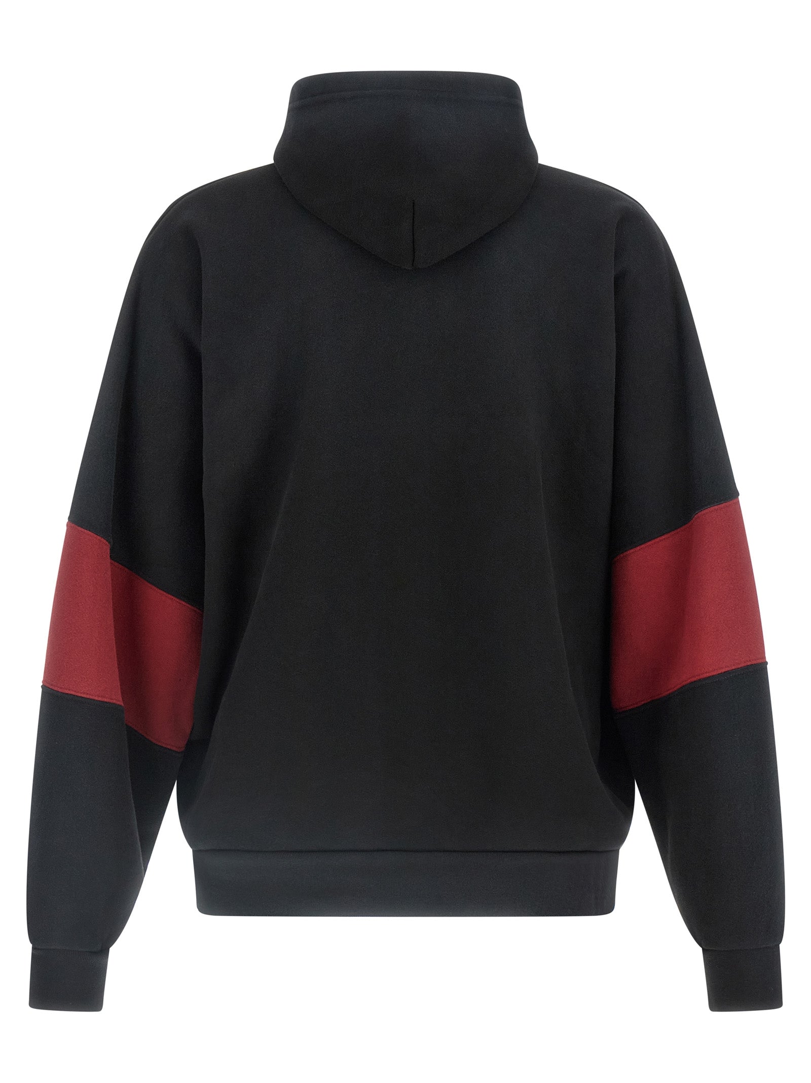 Sweatshirt Hoodie by WILLY CHAVARRIA for men in cotton black & print features an avant-garde silhouette, showcasing a sophisticated hooded neckline and detail for a truly avant-garde finish.