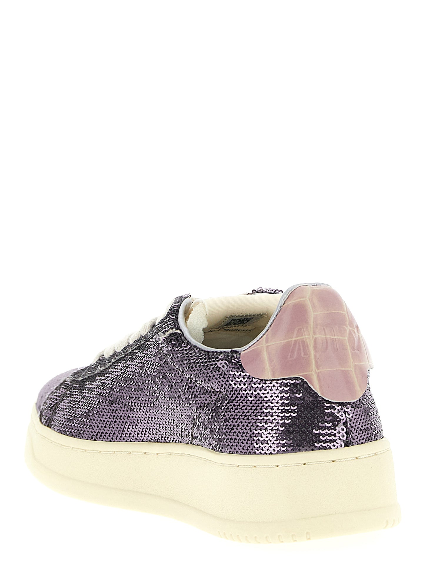 Sneakers by Autry for women in polyester cotton terrycloth & crocodile skin leather multicolor, signature & print features an versatile design from the Women's Low Top Polyester Cotton Terrycloth & Crocodile Skin Leather Sneakers collection, highlighting a versatile low-top style for a premium, high-fashion look.
