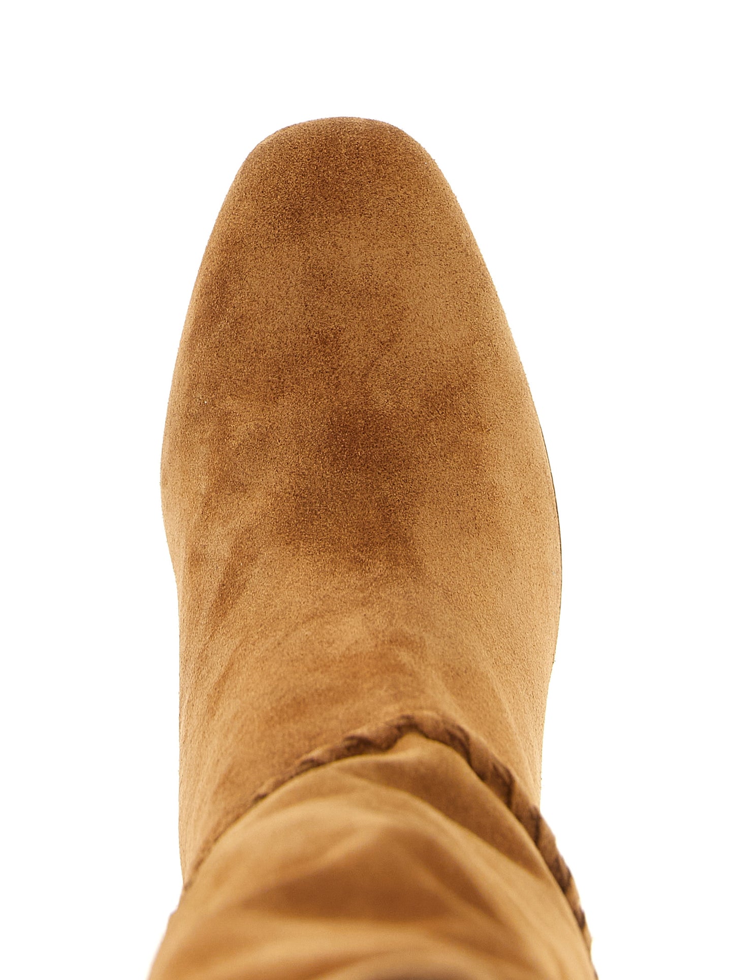 Over-The-Knee Boots by Aquazzura for women in suede calfskin leather beige features an high-performance silhouette, showcasing the sophisticated design of the Women's Suede Calfskin Leather Over-The-Knee Boots with a and a refined .