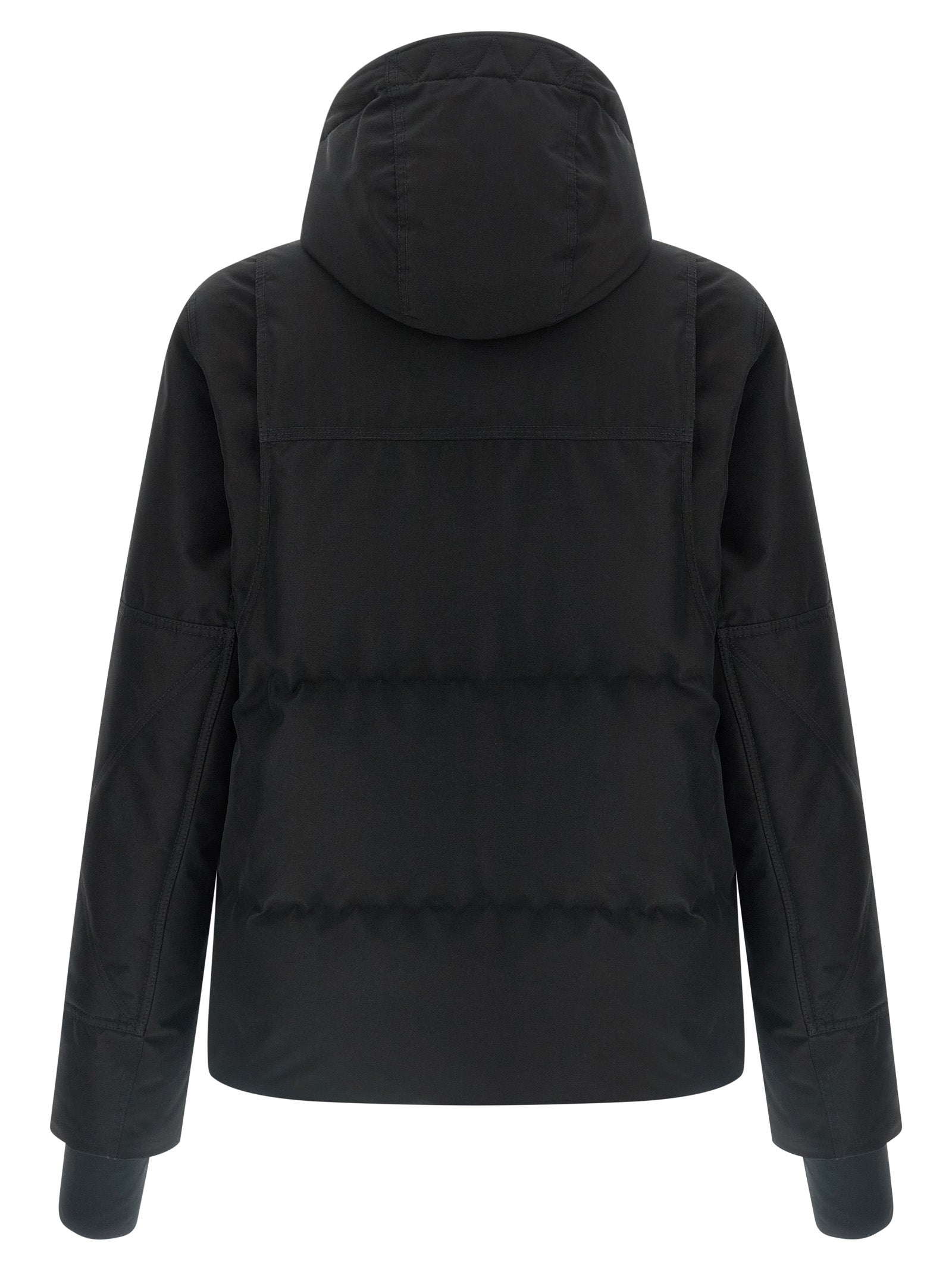 Hooded Windbreaker Jacket by Moncler Grenoble for men in polyester corduroy & goose-down black features an magnificent silhouette, showcasing the sophisticated hooded high-neck neckline and functional hooded, insulated & windproof for a premium, magnificent look.