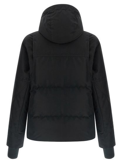Hooded Windbreaker Jacket by Moncler Grenoble for men in polyester corduroy & goose-down black features an magnificent silhouette, showcasing the sophisticated hooded high-neck neckline and functional hooded, insulated & windproof for a premium, magnificent look.