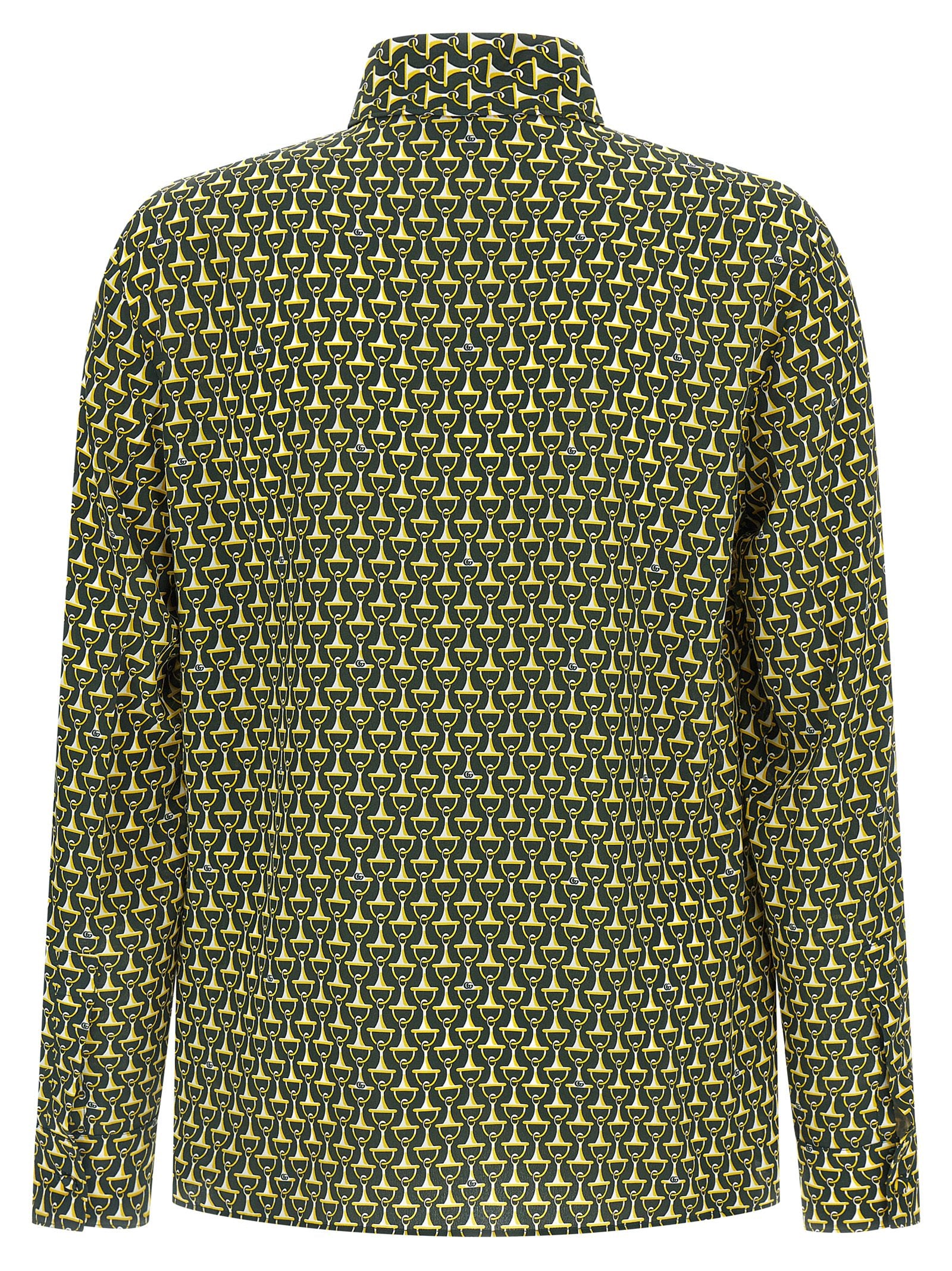Blouse by Gucci for men in silk bicolour, green & print showcases a sublime silhouette, artfully detailed with a sublime and for a sophisticated, sublime finish.