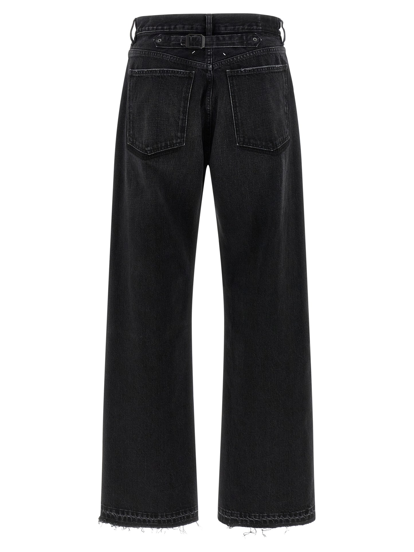 Jeans by Maison Margiela for men in denim cotton black features a refined silhouette with a refined straight-leg, defined by a and a refined long for a refined finish.