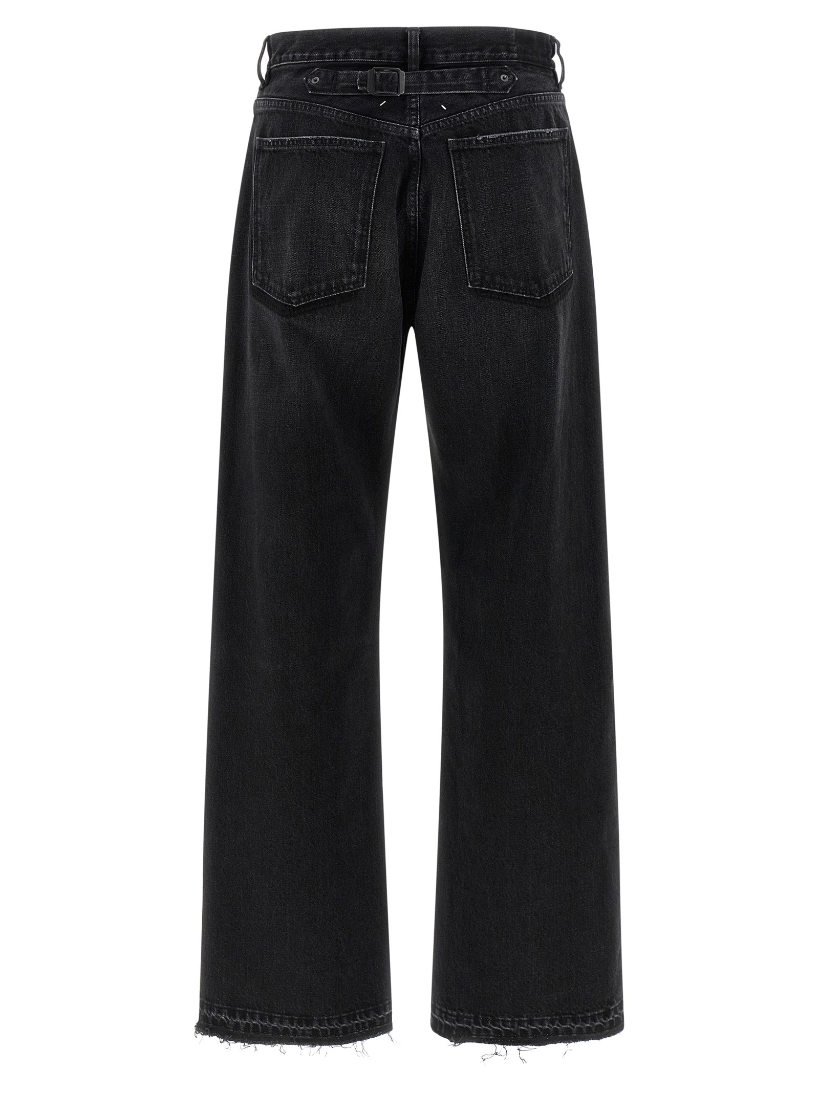 Jeans by Maison Margiela for men in denim cotton black features a refined silhouette with a refined straight-leg, defined by a and a refined long for a refined finish.