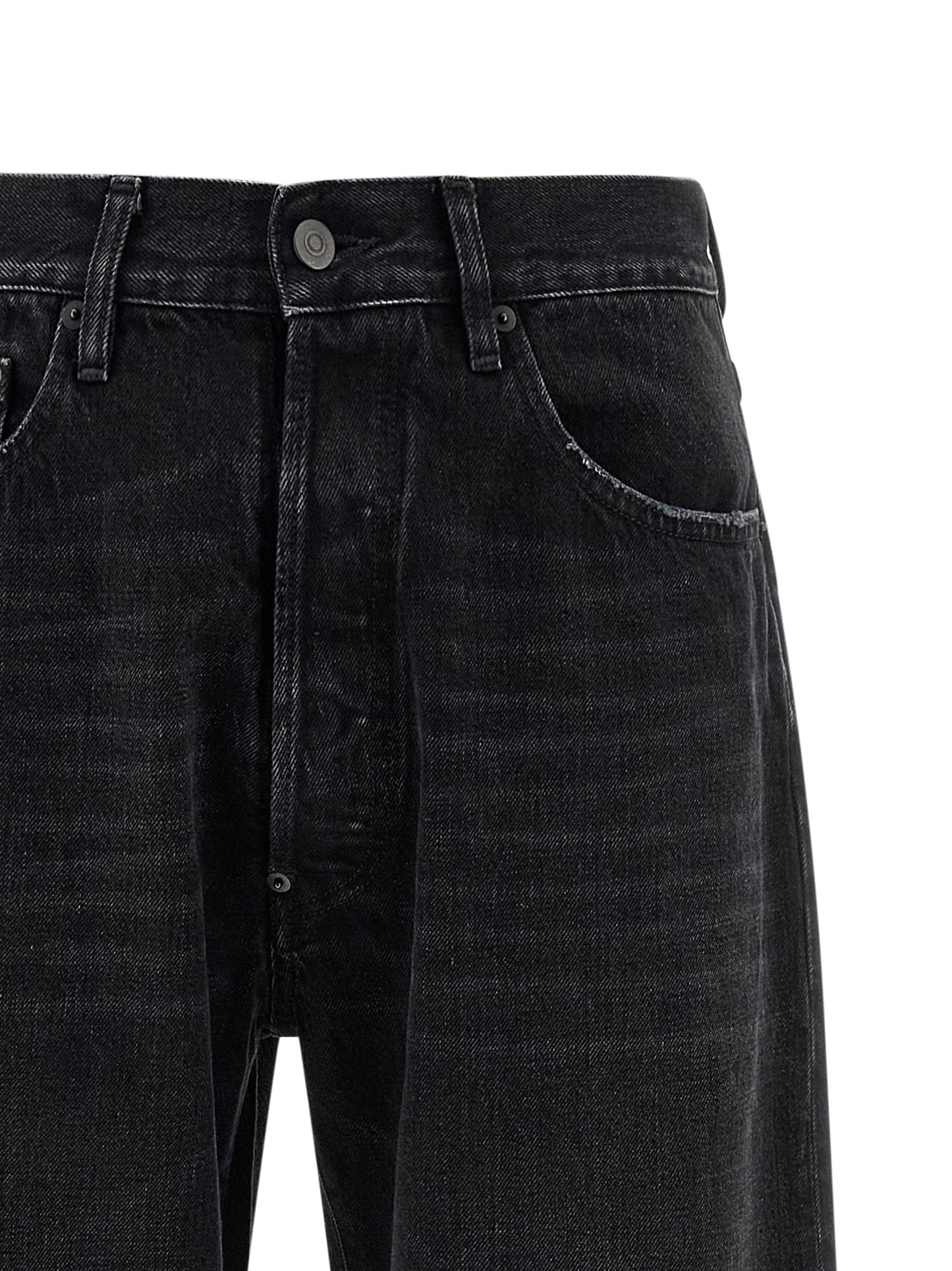 Jeans by Maison Margiela for men in denim cotton black features an sartorial straight-leg and long with a cut for a sartorial finish.