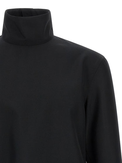 Shirt by Gucci for men in polyester black showcases a sublime silhouette, artfully detailed with a sublime high-collar neckline and for a sophisticated, sublime finish.