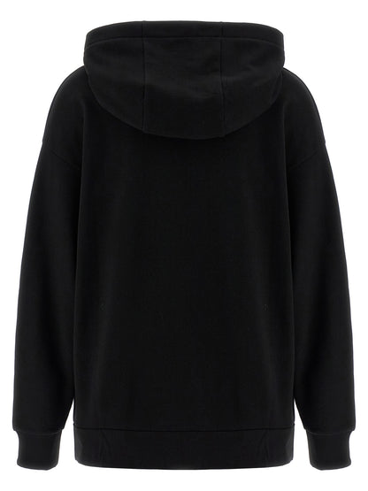 Sweatshirt Hoodie by Fendi for women in cotton black, patterned & print features a slouchy chic silhouette, detailed with a slouchy chic and a signature hooded neckline for an elevated aesthetic.