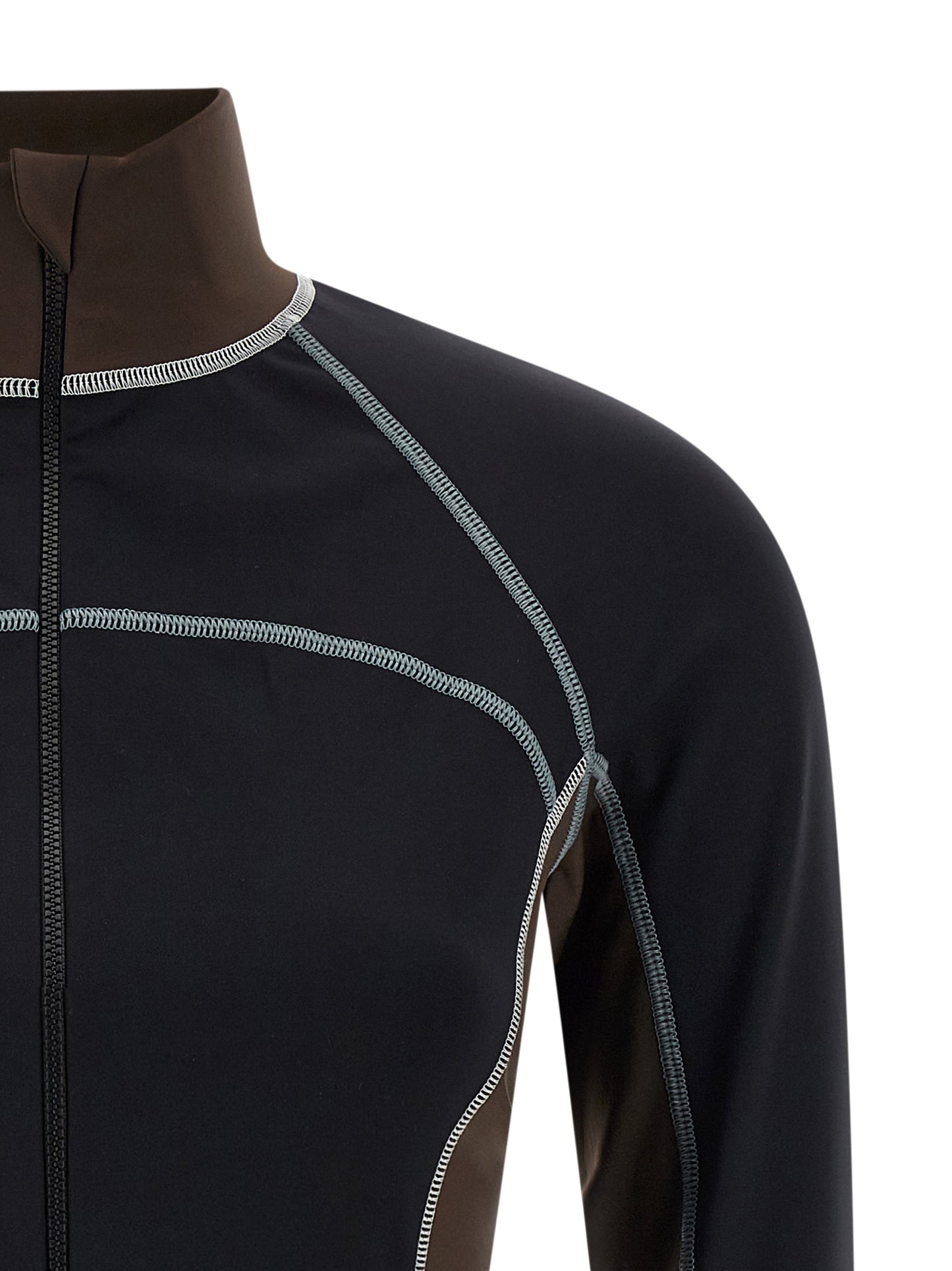 Activewear T-Shirt by Fendi for women in stretch polyamide black & print features a versatile silhouette, showcasing a versatile high-neck neckline and detailed with high-performance for a premium look.