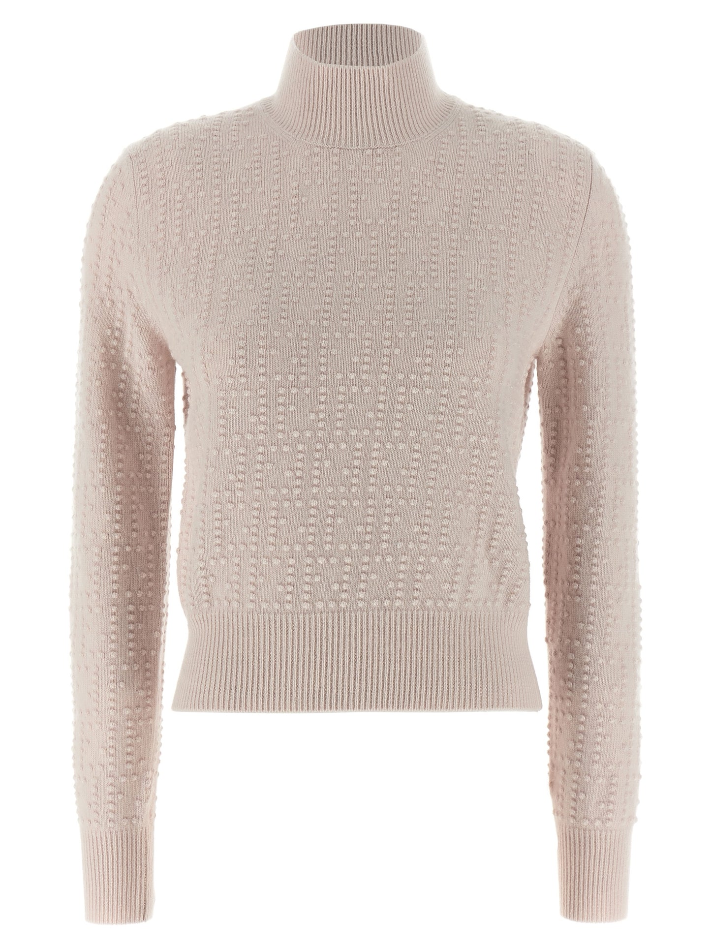 Cardigan by Fendi for women in cashmere wool multicolor & pink features a nuanced silhouette with a refined high-neck neckline and nuanced detailing for a sophisticated look.