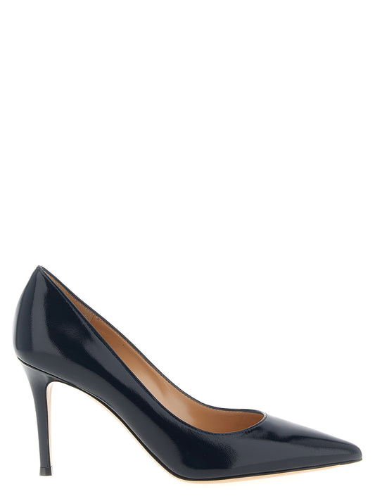 This High-Heel Stiletto Pumps Heels by Gianvito Rossi for women in lamb leather blue presents a effortlessly chic silhouette from the Women's Lamb Leather High-Heel Stiletto Pumps Heels collection, featuring a effortlessly chic stiletto high-heel and effortlessly chic pointed toe style.