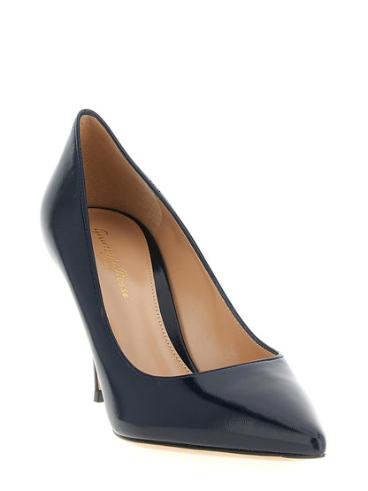 High-Heel Stiletto Pumps Heels by Gianvito Rossi for women in lamb leather and blue showcases a effortlessly elegant silhouette as Women's Lamb Leather High-Heel Stiletto Pumps Heels, featuring a effortlessly elegant stiletto high-heel and a effortlessly elegant pointed toe style for an elegant look.