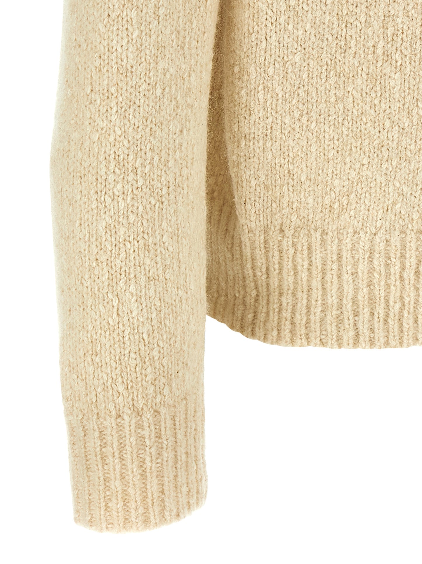 Cardigan by Isabel Marant for men in cotton polyamide & alpaca wool beige presents a textural silhouette, artfully finished with a textural and for a sophisticated, textural look.
