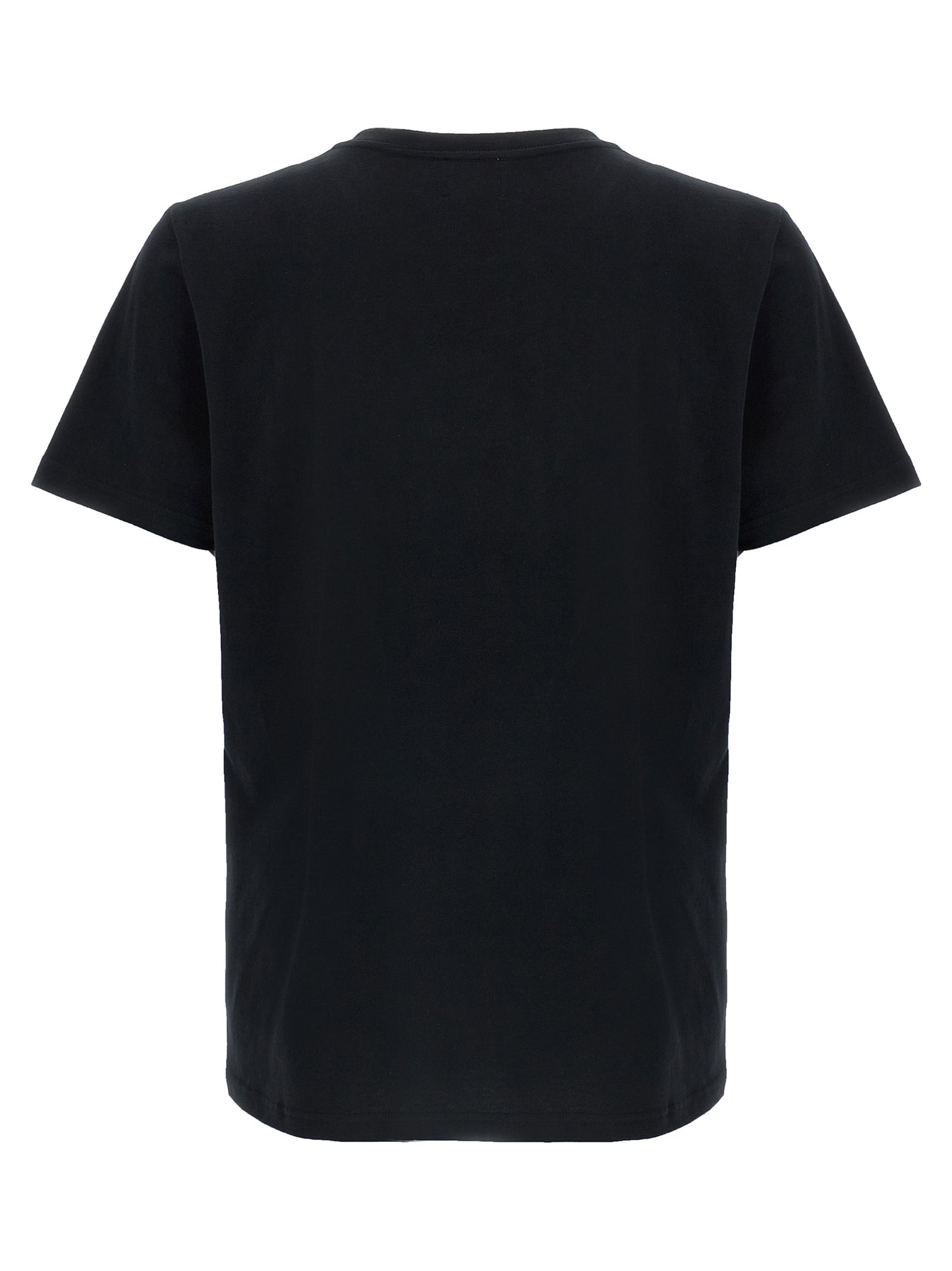 T-Shirt by Isabel Marant for men in velvet cotton black showcases a unassuming silhouette, artfully detailed with a refined and unassuming for a sophisticated, contemporary look.