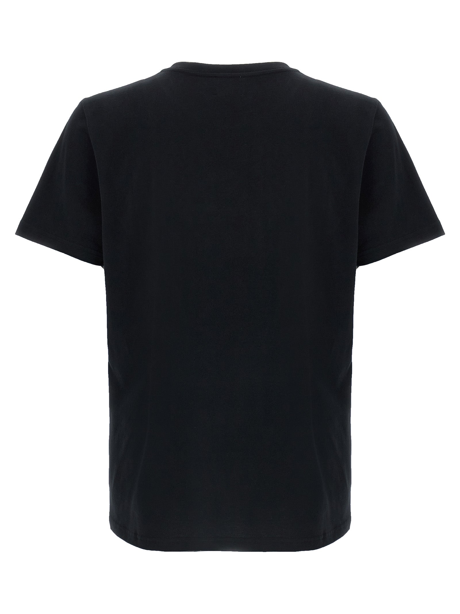 T-Shirt by Isabel Marant for men in velvet cotton black showcases a unassuming silhouette, artfully detailed with a refined and unassuming for a sophisticated, contemporary look.