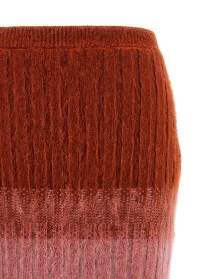 Skirt by Fendi for women in mohair wool polyamide & silk multicolor & patterned features an tailored silhouette, artfully capturing the essence of Women's Mohair Wool Polyamide & Silk Maxi Midi Skirt in a sophisticated maxi midi.