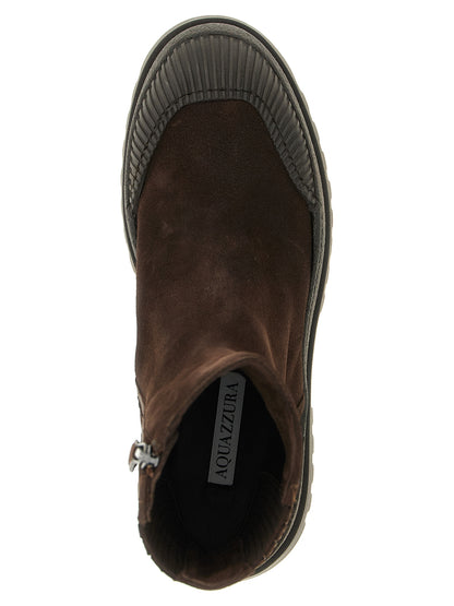 Aquazzura Brown Goatskin Ankle Boots