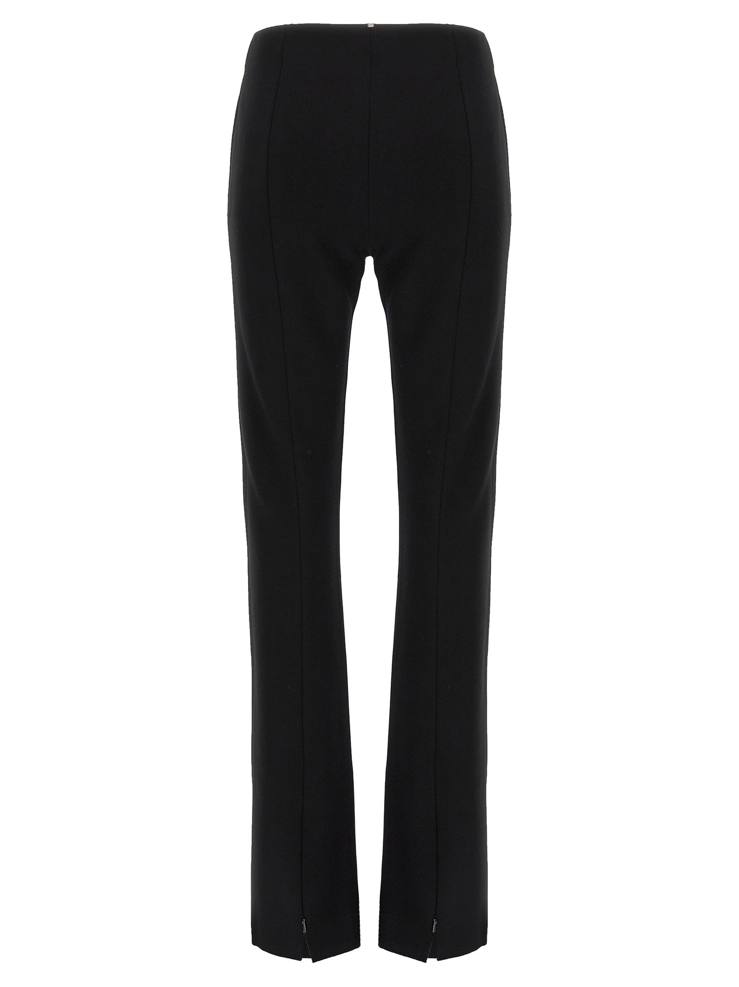 Trousers by Sportmax for women in polyester & viscose black features an on trend silhouette, showcasing a sophisticated straight-leg with a long and low rise for an on trend finish.