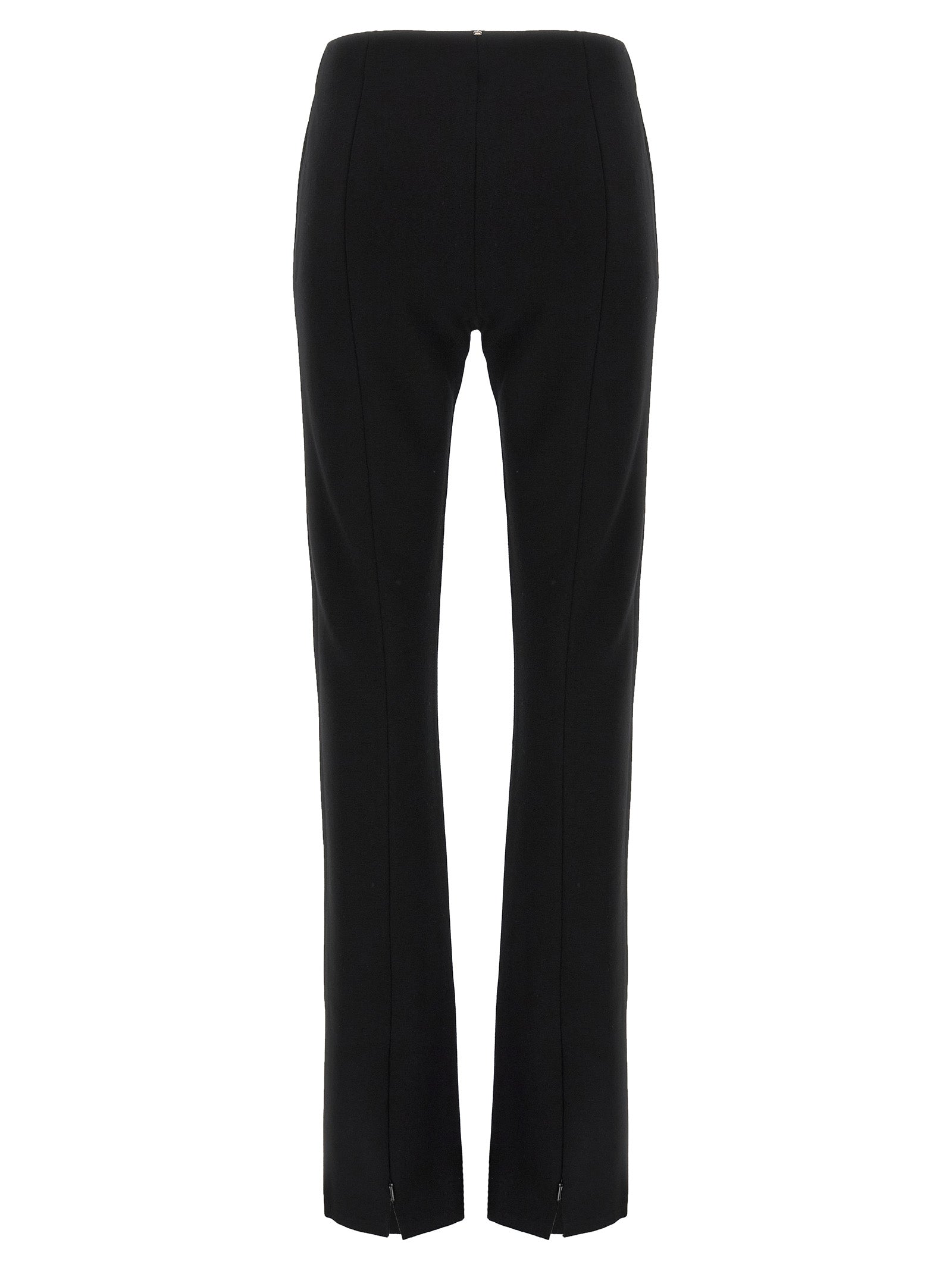 Trousers by Sportmax for women in polyester & viscose black features an on trend silhouette, showcasing a sophisticated straight-leg with a long and low rise for an on trend finish.