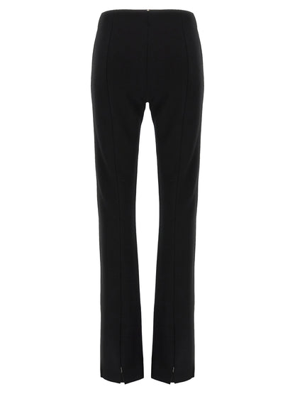 Trousers by Sportmax for women in polyester & viscose black features an on trend silhouette, showcasing a sophisticated straight-leg with a long and low rise for an on trend finish.