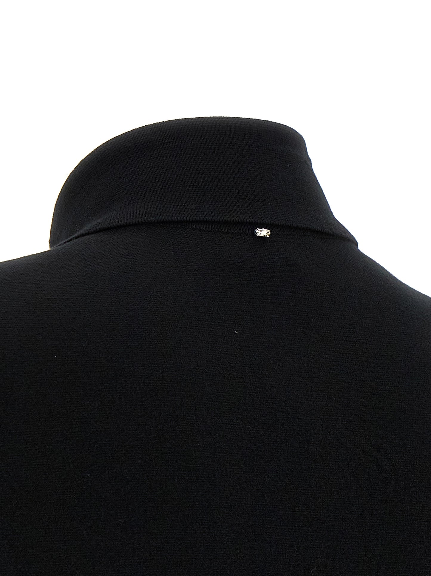 Blouse by Sportmax for women in polyester & viscose black showcases a sleek silhouette, elegantly detailed with a sleek and for a sleek finish.