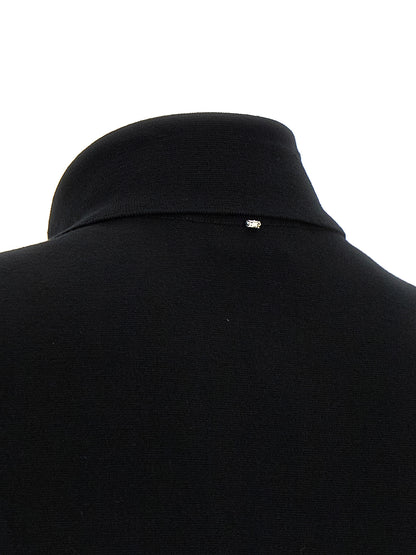 Blouse by Sportmax for women in polyester & viscose black showcases a sleek silhouette, elegantly detailed with a sleek and for a sleek finish.